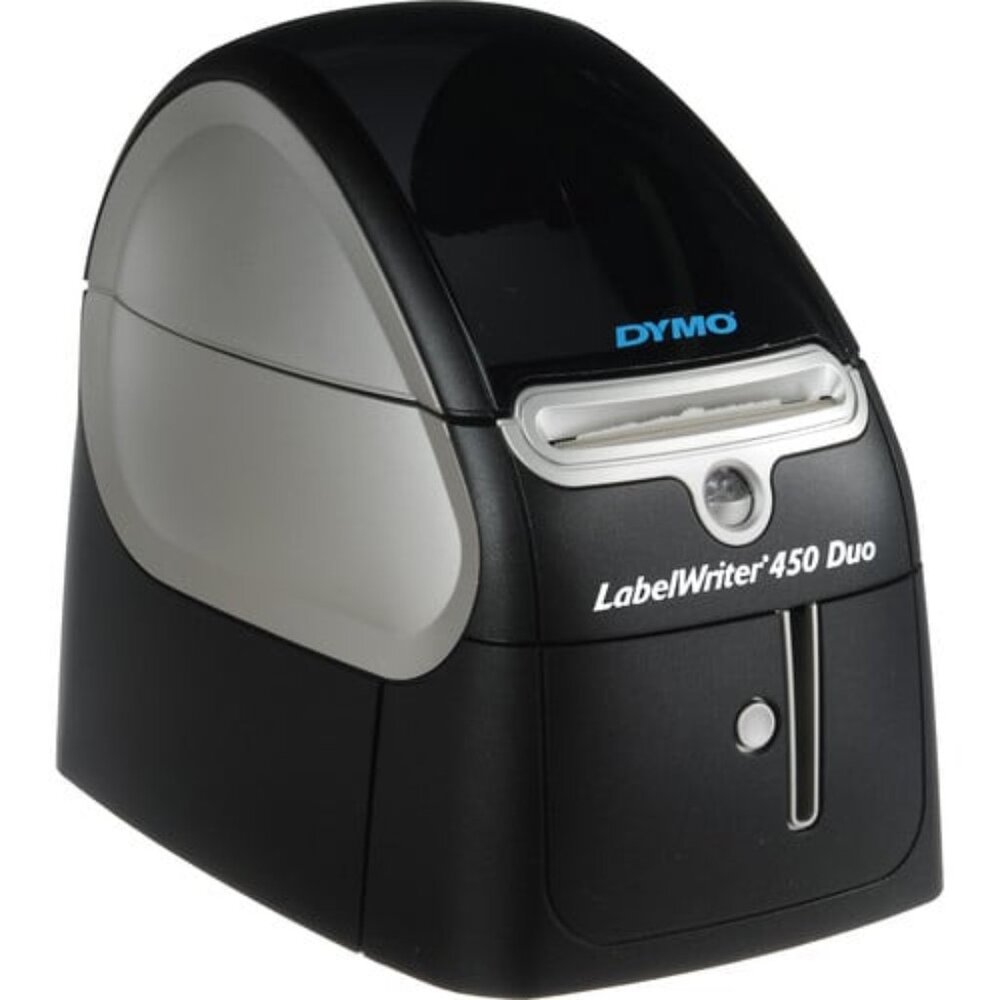Dymo LabelWriter 450 Duo Label Maker, Black, Silver